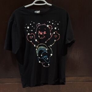 Care Bears Black T-Shirt with Colorful Design